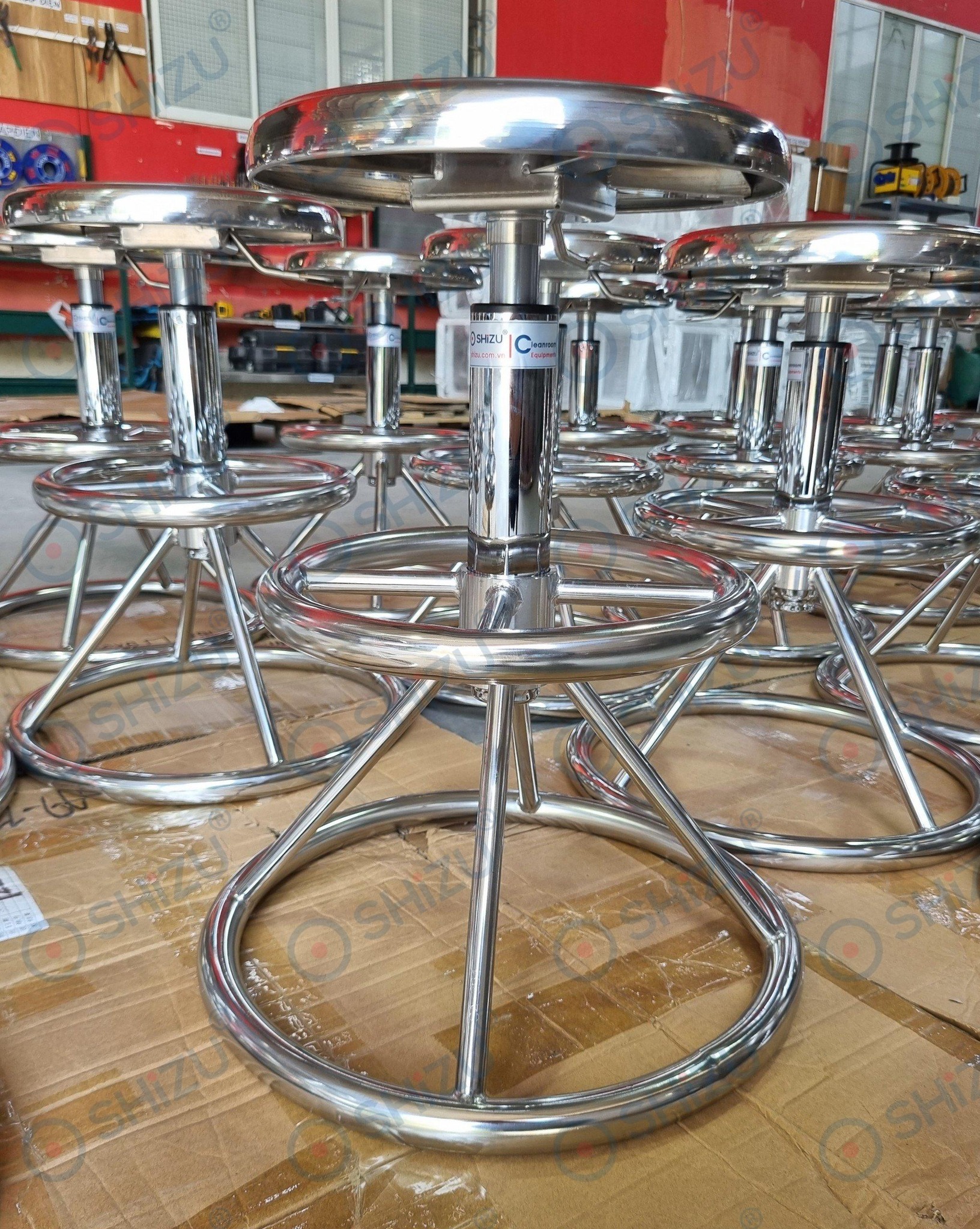 Ghế Inox Phòng sạch - Ghế inox Phòng thí nghiệm - SHiZU CLEANROOM