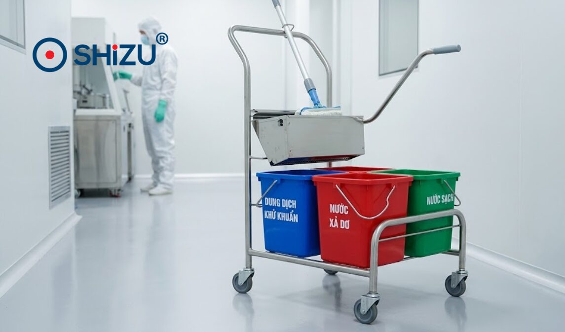 Xô vệ sinh phòng sạch 2 ngăn, 3 ngăn (Cleanroom Buckets)