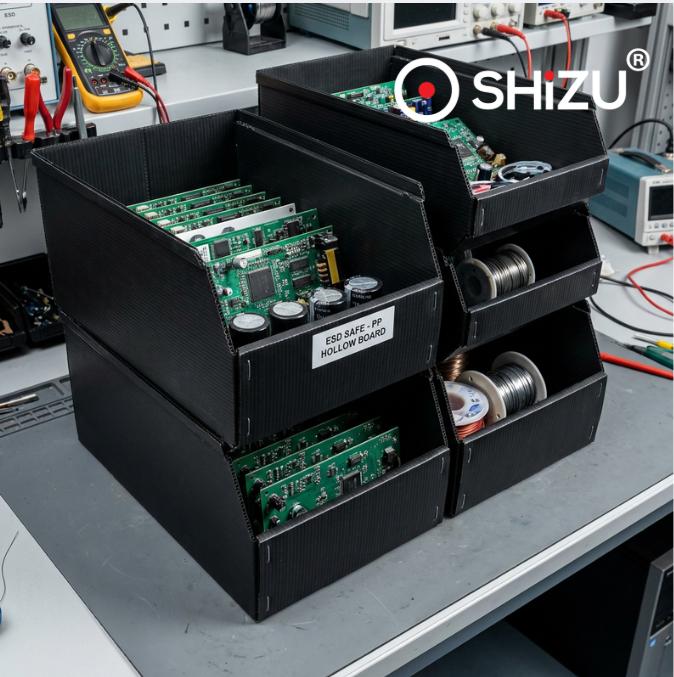 Khay nhựa chống tĩnh điện đựng linh kiện điện tử | SHiZU CLEANROOM