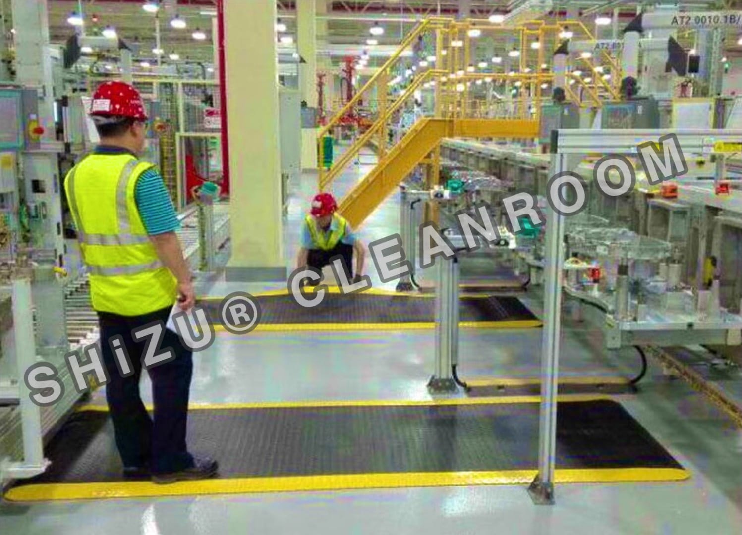 Vị trí đặt thảm cao su chống mỏi chân chống tĩnh điện | SHiZU CLEANROOM