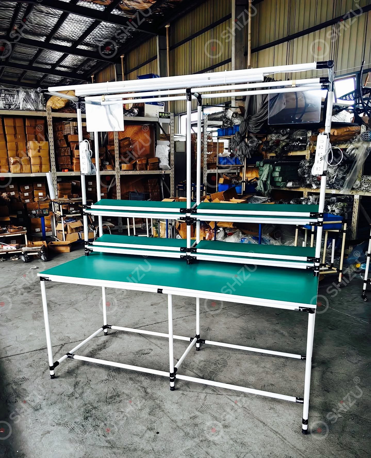Bàn thao tác chống tĩnh điện lắp ghép bằng ống khớp kim loại | SHiZU CLEANROOM (5)