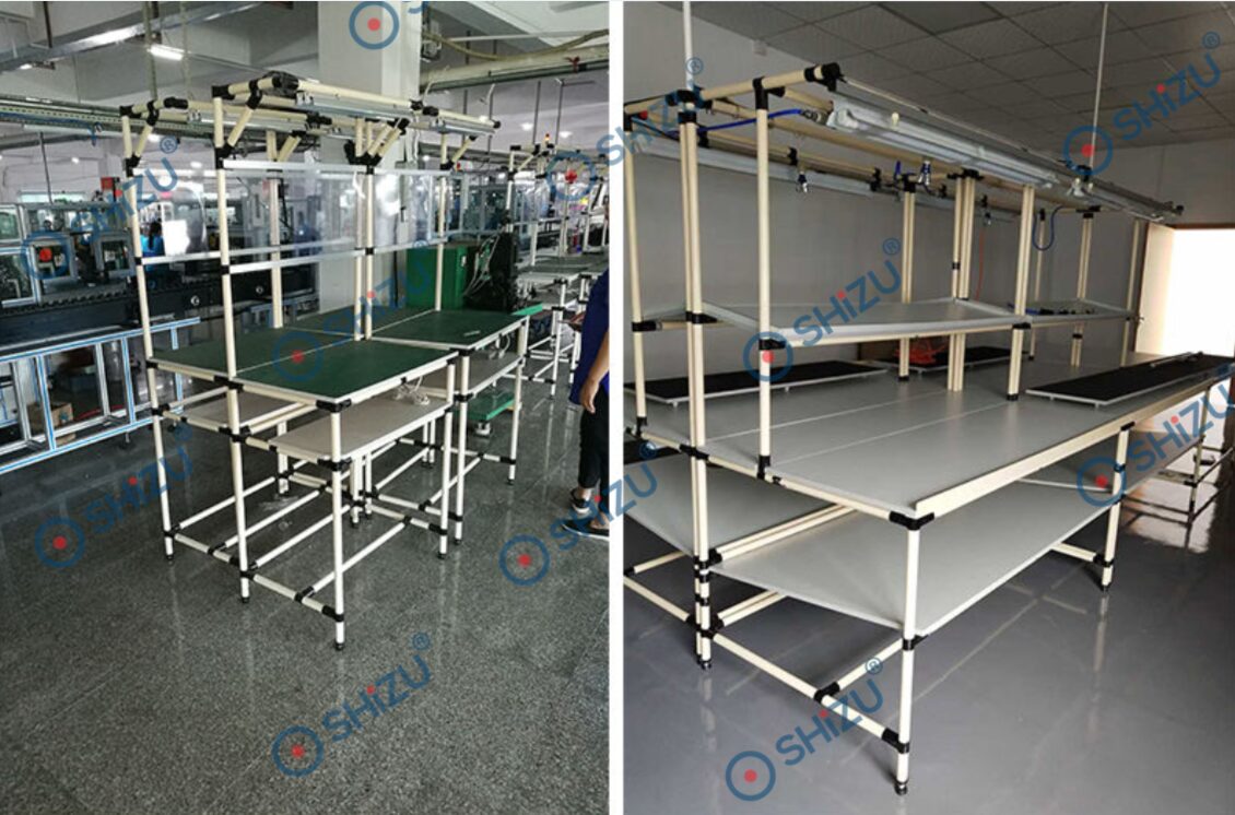 Bàn thao tác chống tĩnh điện lắp ghép bằng ống khớp kim loại | SHiZU CLEANROOM (1)