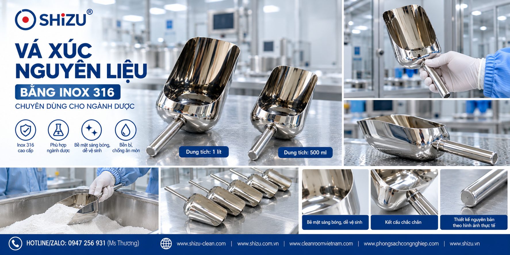 Hình tham khảo vá xúc inox 316 ngành Dược SHiZU khi lập URS và kiểm tra hoàn thiện