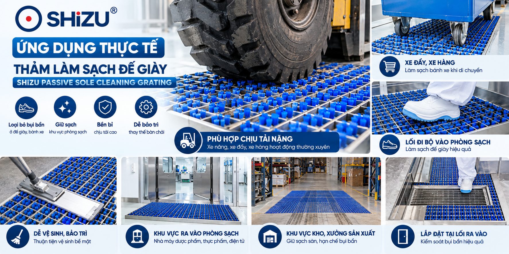 Các loại bánh xe cần được đánh giá riêng khi thử làm sạch