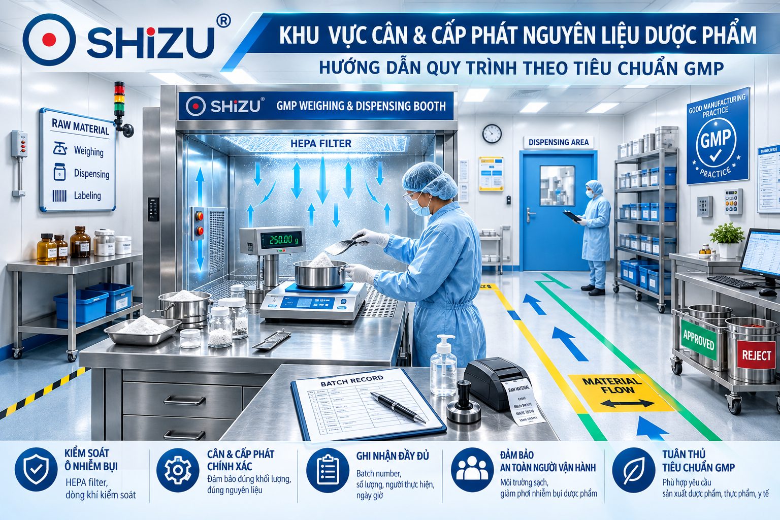 Buồng cân Dispensing Booth: 7 điểm cần hiểu khi cân nguyên liệu dược phẩm